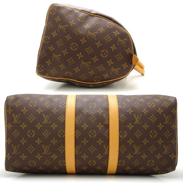 2 Louis Vuitton Monogram keepall 45 Boston Bag Brown