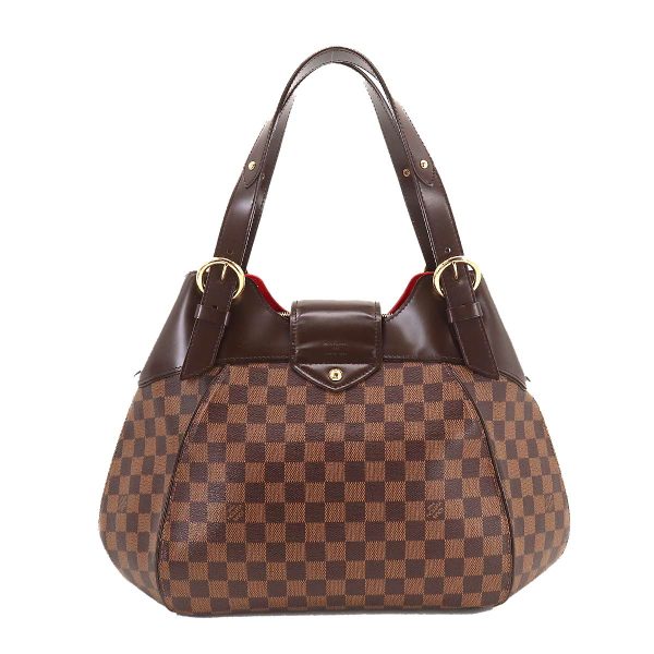 2 Louis Vuitton Damier Sistina GM Shoulder Bag Ebene Gold Metal Fittings