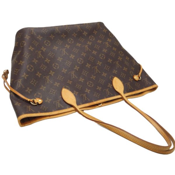 2 Louis Vuitton Monogram Neverfull MM Tote Bag Brown