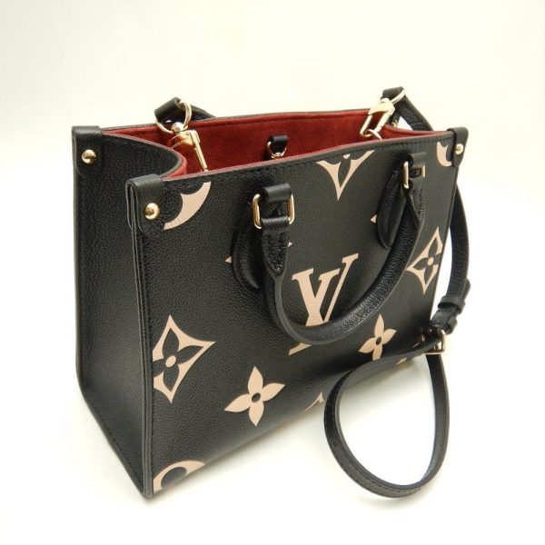 2 Louis Vuitton Amplant On The Go PM Shoulder Bag Black Beige