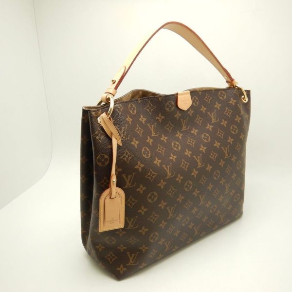 2 Louis Vuitton Monogram Graceful MM Brown Shoulder Bag