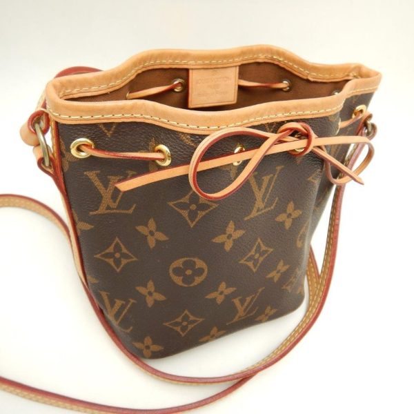 2 Louis Vuitton Monogram Nano Noe Brown Mini Shoulder Crossbody