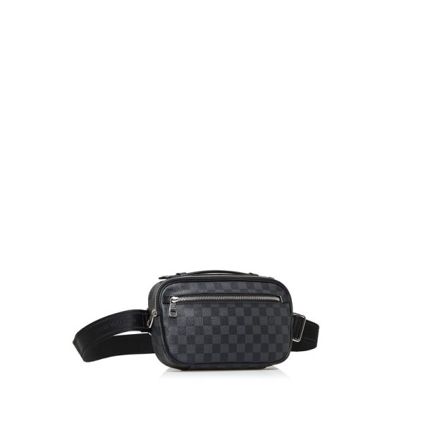 2 Louis Vuitton Damier Anfini Ambrel Body Bag Handbag 2way Black