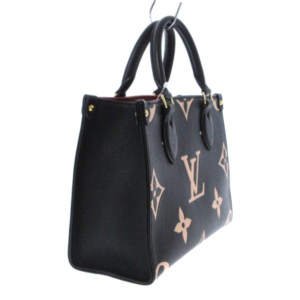 2 Louis Vuitton On The Go PM Tote Bag Black Beige