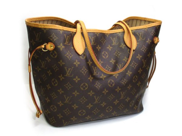 2 Louis Vuitton Neverfull MM Tote Bag Monogram