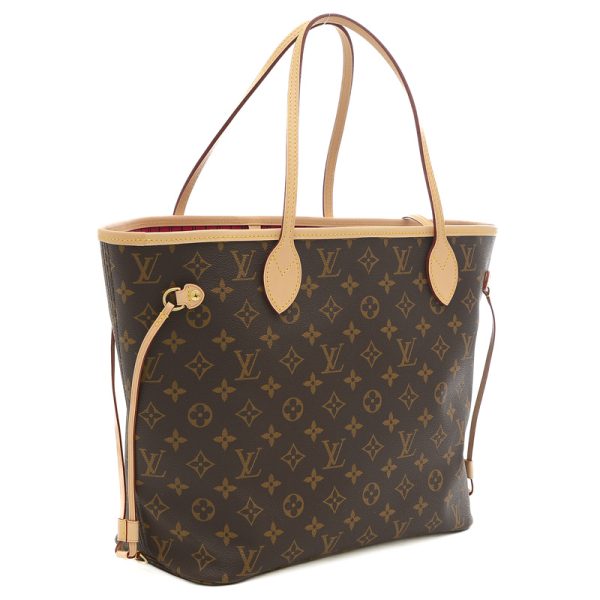 2 Louis Vuitton Monogram Neverfull MM Tote Bag Pivoine