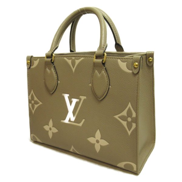 2 Louis Vuitton On The Go PM Handbag Leather Monogram Implant