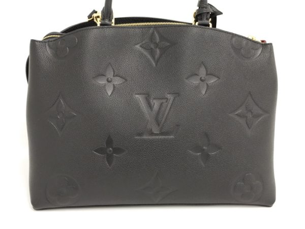 2 Louis Vuitton Grand Palais MM Monogram Emplant Leather Noir Black