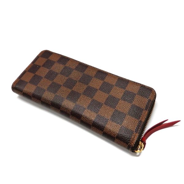 2 Louis Vuitton Damier Portefeuille Clemence Round Zipper Long Wallet