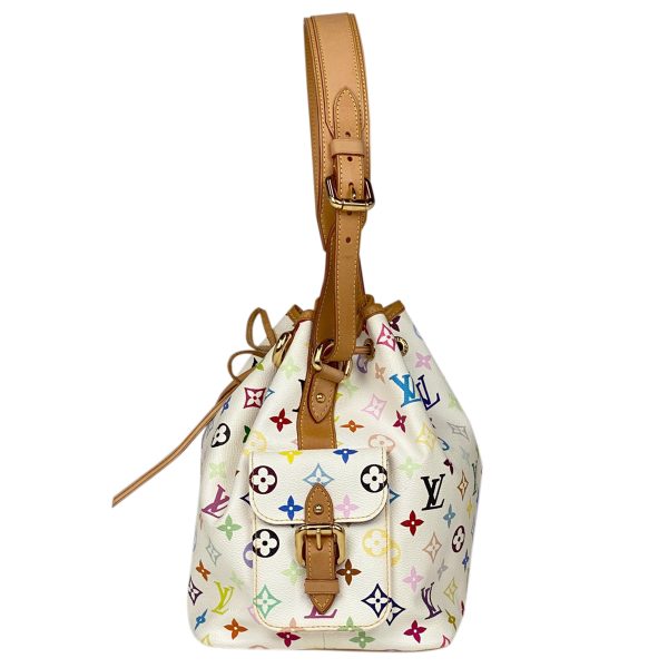 2 Louis Vuitton Petit Noe Drawstring Shoulder Bag Monogram Multicolor