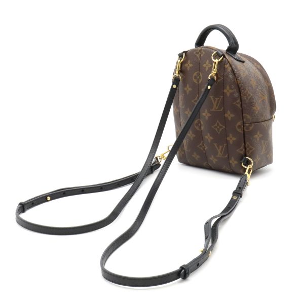 2 Louis Vuitton Monogram Palm Springs Backpack Mini Rucksack Leather Black