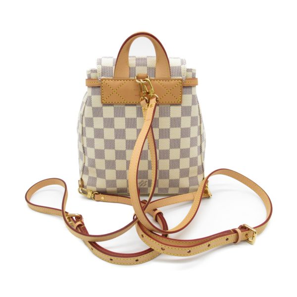 2 Louis Vuitton Sperone BB Backpack Backpack Bag Canvas Damier Azur