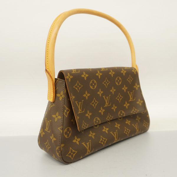 2 Louis Vuitton Shoulder Bag Monogram Mini Looping