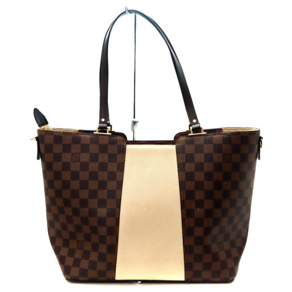 2 Louis Vuitton Jersey Damier Canvas Ebene Brown Tote Bag