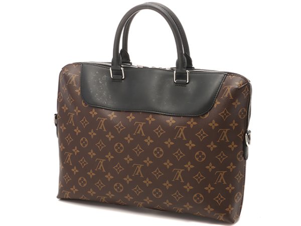 2 Louis Vuitton Porte Documents Ageur Monogram Macassar