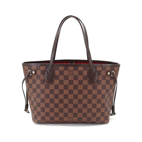 2 Louis Vuitton Damier Neverfull PM Tote Bag Ebene Serie Brown