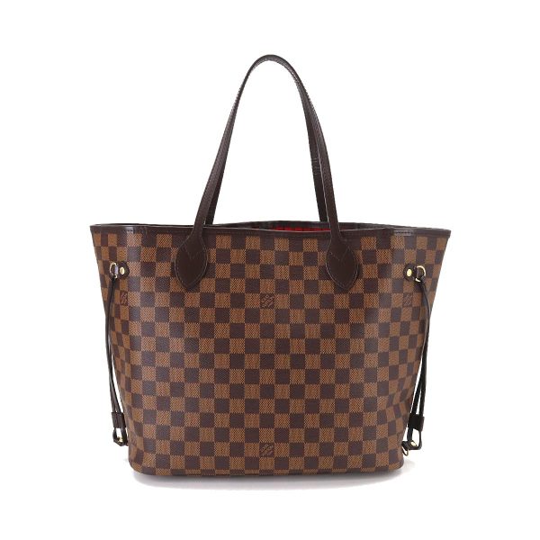 2 Louis Vuitton Damier Neverfull MM Tote Bag Ebene Cerise