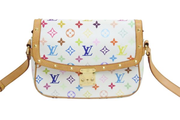 2 Louis Vuitton Shoulder Bag Sologne Pochette White Multicolor