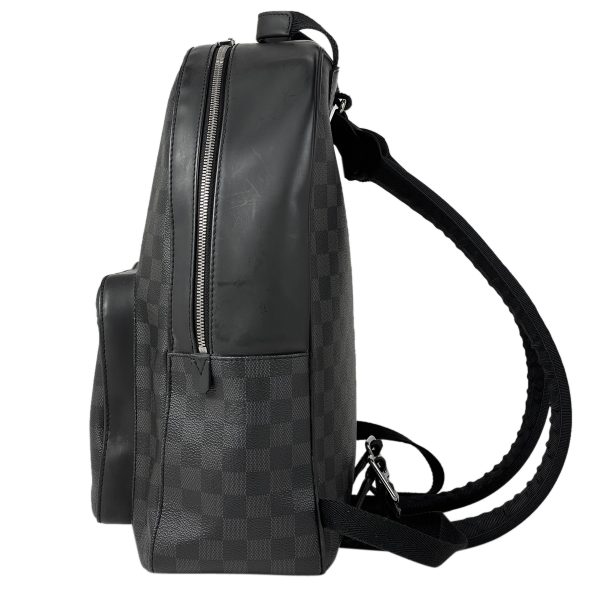 2 Louis Vuitton Josh Backpack Daypack Rucksack Damier Graphite Black