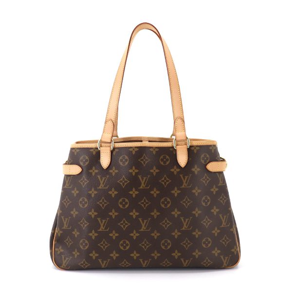 2 Louis Vuitton Monogram Batignolles Horizontal Tote Bag Brown Gold Metal Fittings