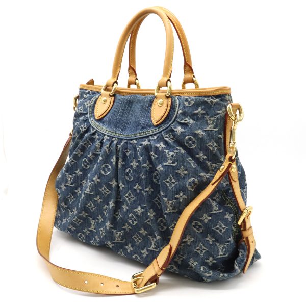 2 Louis Vuitton Monogram Denim Neo Cabby GM Shoulder Bag