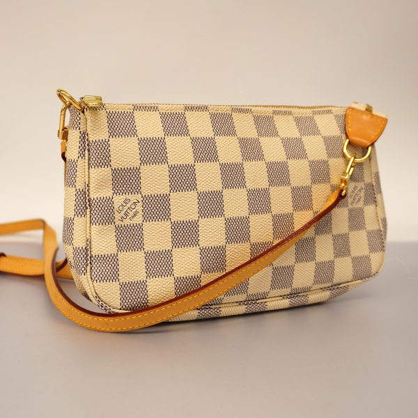 2 Louis Vuitton Shoulder Bag Damier Azur Pochette Accessoire