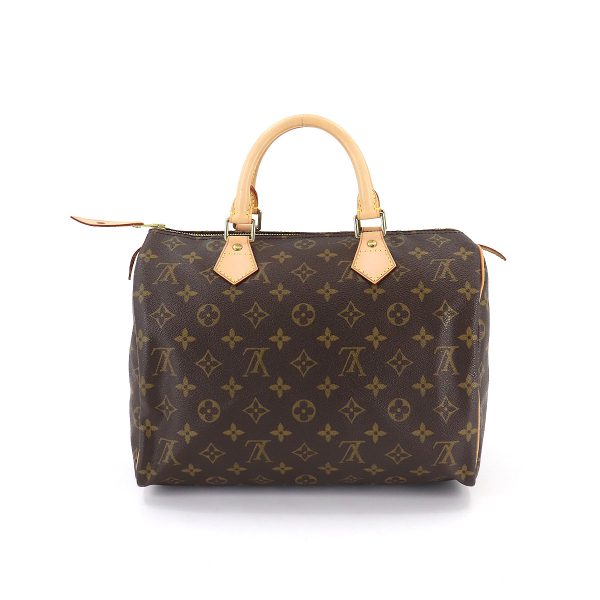 2 Louis Vuitton Monogram Speedy 30 hand bag brown gold hardware Speedy 30