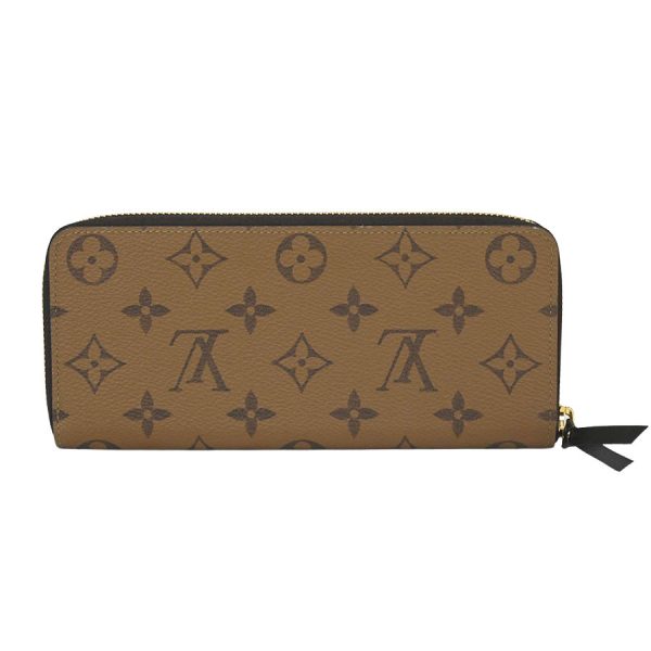 2 Louis Vuitton Portefeuille Clemence Monogram Reverse Marron Brown