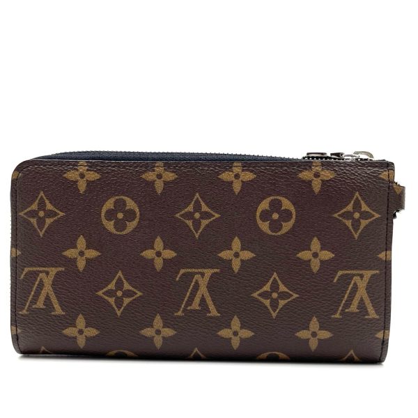 2 Louis Vuitton Long Wallet Monogram Macassar Zippy Dragonne Brown