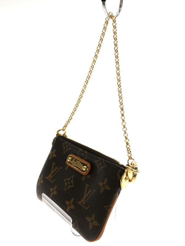 2 Louis Vuitton Pochette Chain Shoulder Bag Brown