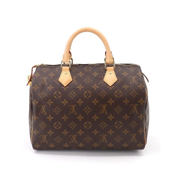 2 Louis Vuitton Monogram Speedy 30 Hand Bag Brown