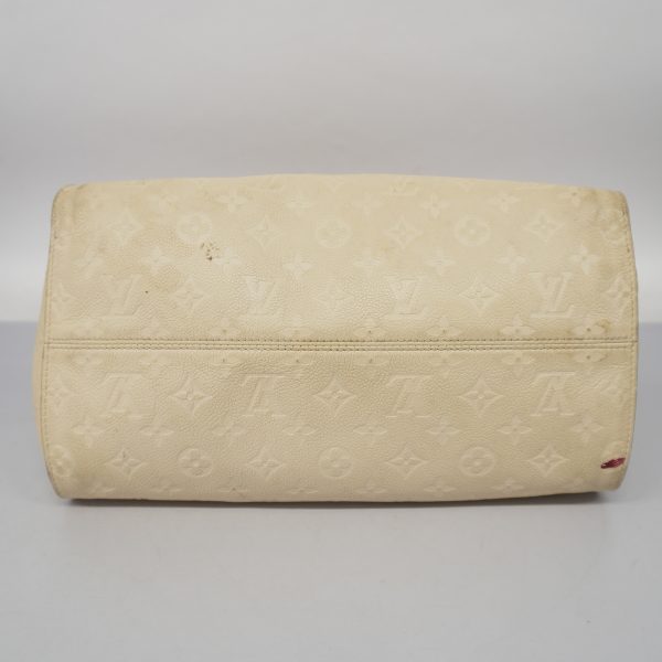 2 Louis Vuitton Lumineuse PM Empreinte Monogram Emplant Creme