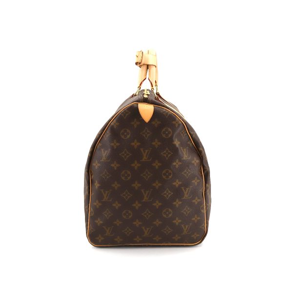 3 Louis Vuitton Monogram Keepall 55 Boston Bag Brown