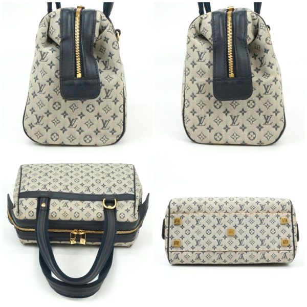 3 Louis Vuitton Josephine PM Monogram Mini Canvas Blue