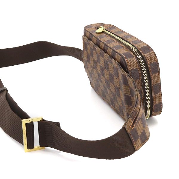 3 Louis Vuitton Damier Geronimos Body Bag Waist Pouch Ebene Brown