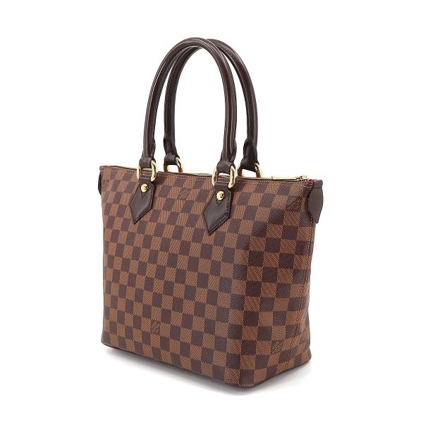 3 Louis Vuitton Damier Saleya PM Tote Bag Ebene Brown Gold Hardware