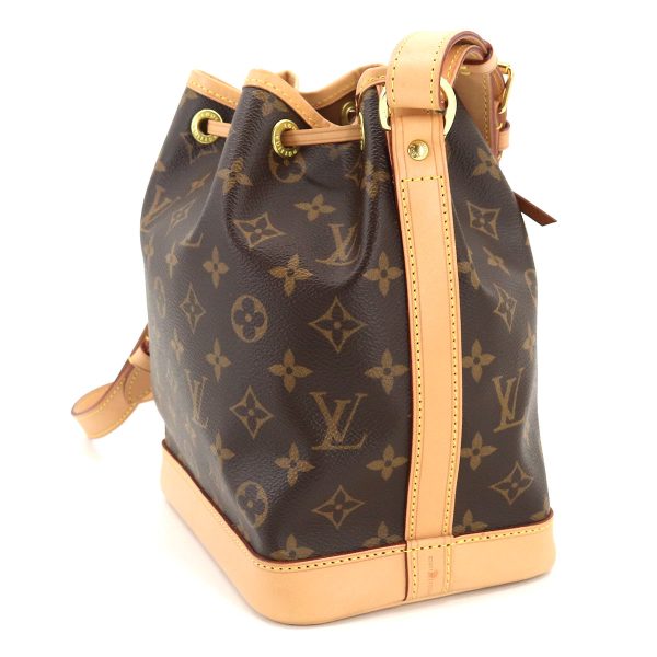 3 Louis Vuitton Monogram Noe BB Shoulder Bag Brown Rfid Gold Metal Fittings