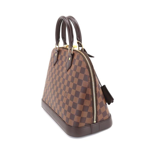 3 Louis Vuitton Damier Alma PM hand bag Ebene Brown