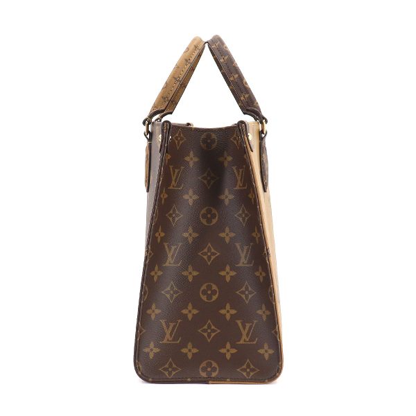 3 Louis Vuitton Giant Monogram On The Go MM 2 Way Tote Shoulder Bag