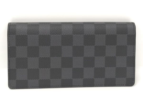 3 Louis Vuitton Portefeuille Bifold Long Wallet Damier Graphite