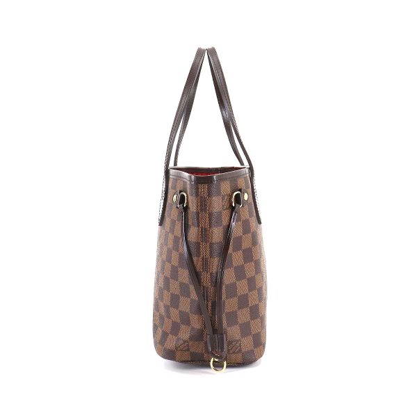 3 Louis Vuitton Damier Neverfull PM Tote Bag Ebene Brown