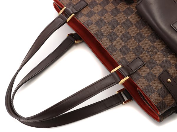 3 Louis Vuitton Damier Handbag Tote Bag Brown