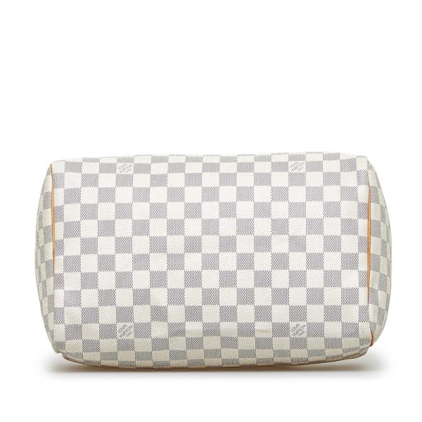 3 Louis Vuitton Damier Azur Speedy 30 Handbag Mini Boston Bag White