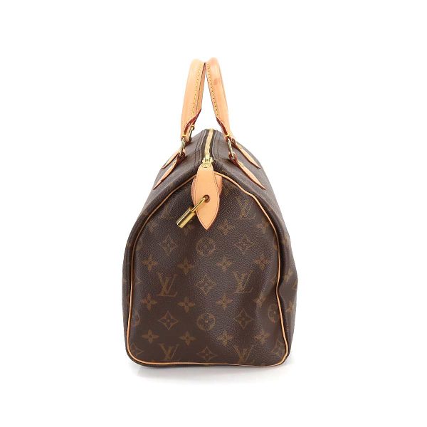 3 Louis Vuitton Monogram Speedy 30 Hand Bag Brown Rfid Gold Hardware