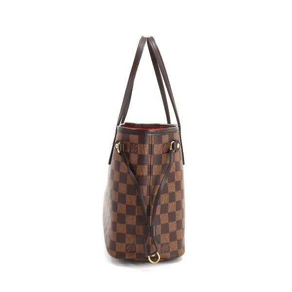 3 Louis Vuitton Damier Monogram Neverfull PM Tote Bag Brown Gold Hardware