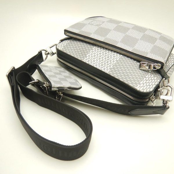 3 Louis Vuitton Damier Graphite 3D Trio Messenger Antarctica