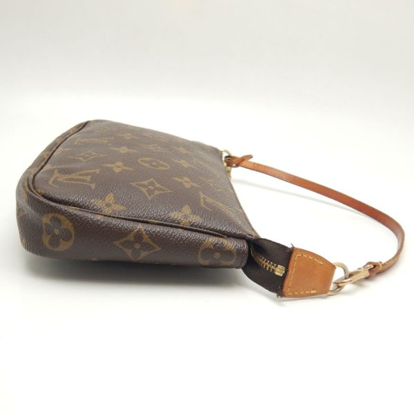 3 Louis Vuitton Monogram Pochette Accessoire Handbag Accessory Pouch Brown