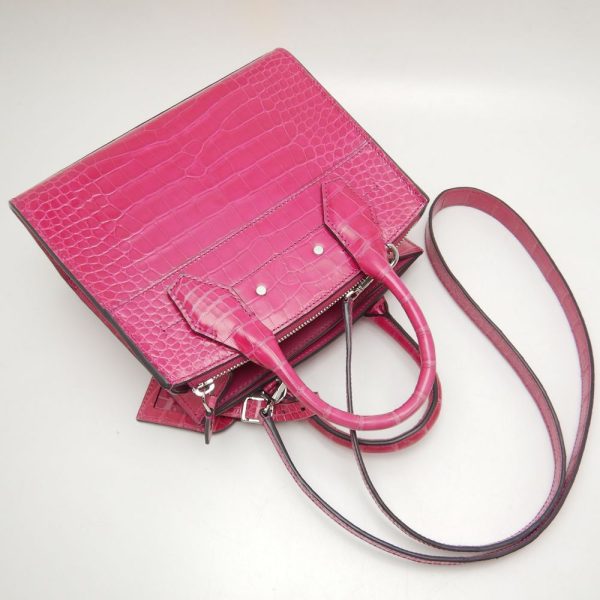 3 Louis Vuitton Mini Handbag Alligator Rose Fuchsia