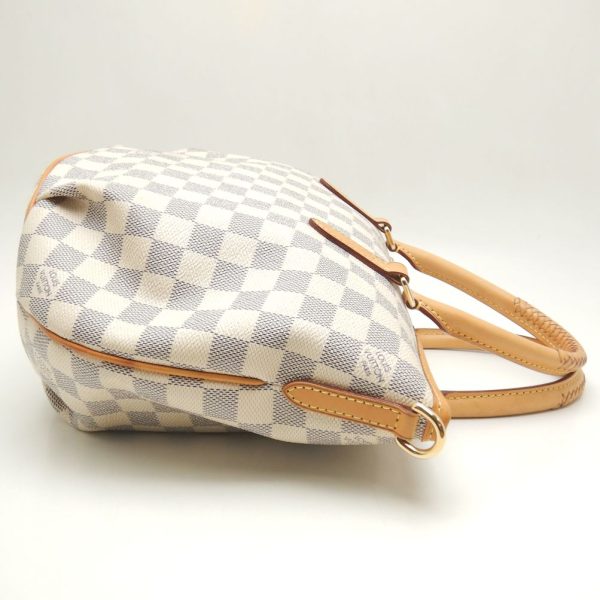 3 Louis Vuitton Damier Azur Riviera PM Handbag White