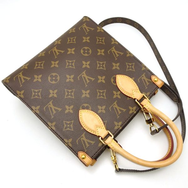 3 Louis Vuitton Monogram Sac Plat BB Handbag Brown